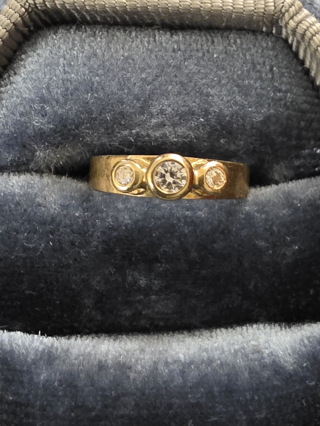 14k Cz Yellow Gold Toe Ring Vintage